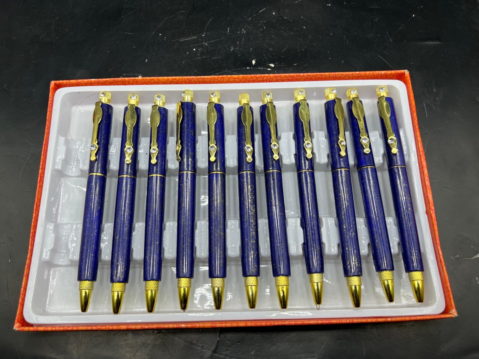 Lapis Lazuli 25g Handmade Blue Ink Ballpoint – Natural Gemstone, Wholesale