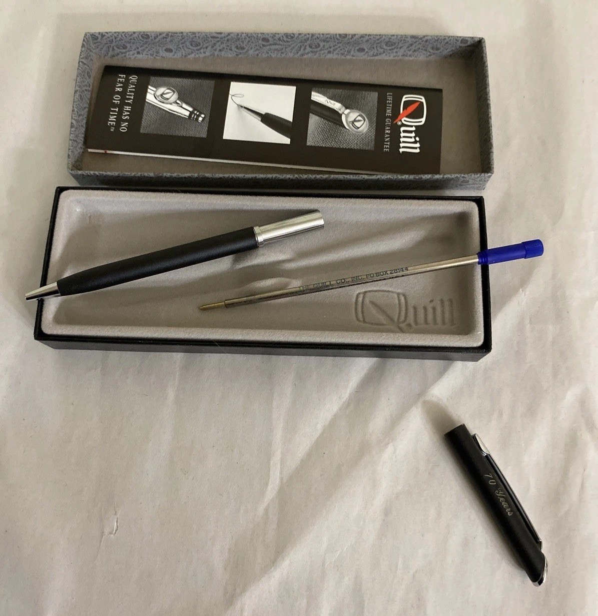 Quill Lepel 70 Years Anniversary Ballpoint Pen NOS Gift Box Parker G2 Refill NIB