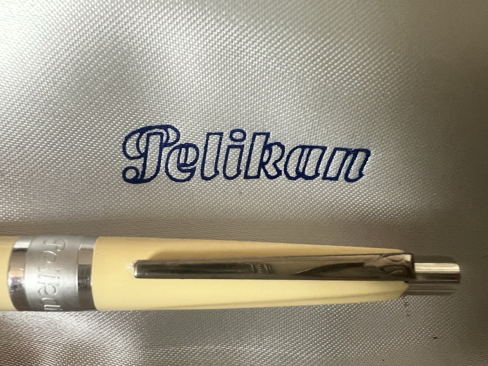 Pelikan Ballpoint Pen Cream 155 W Chrome Profiles Rare Vintage ’50