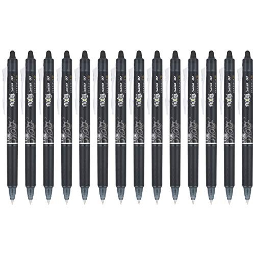 FriXion Clicker Erasable Gel Pens, Fine Point 14 Count (Pack of 1) Black