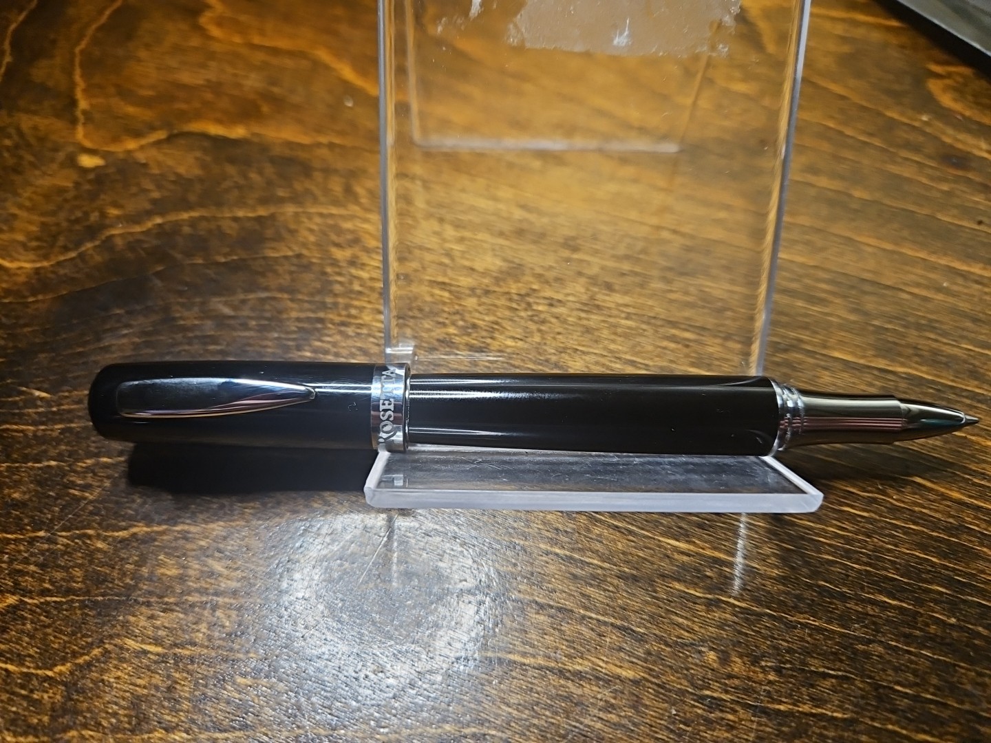 Rosetta Magellan Ballpoint Pen, Black Onyx, Chrome Trim