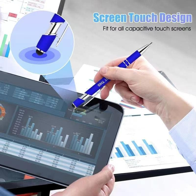 10 Pcs Inspirational Pens – Motivational Ballpoint Ink Pens Bulk with Stylus Tip