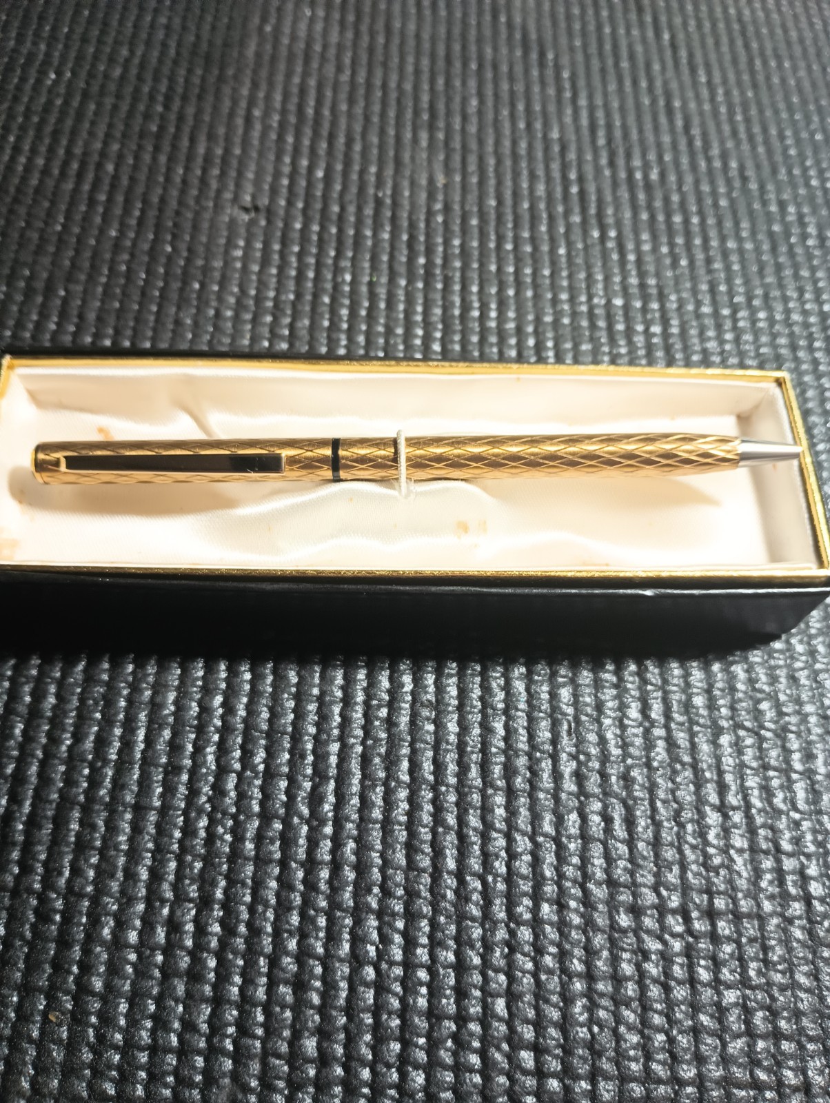 Aurora Gold Tone Ball Point Pen Vintage Carpogiani Bologna, Italy Original Box
