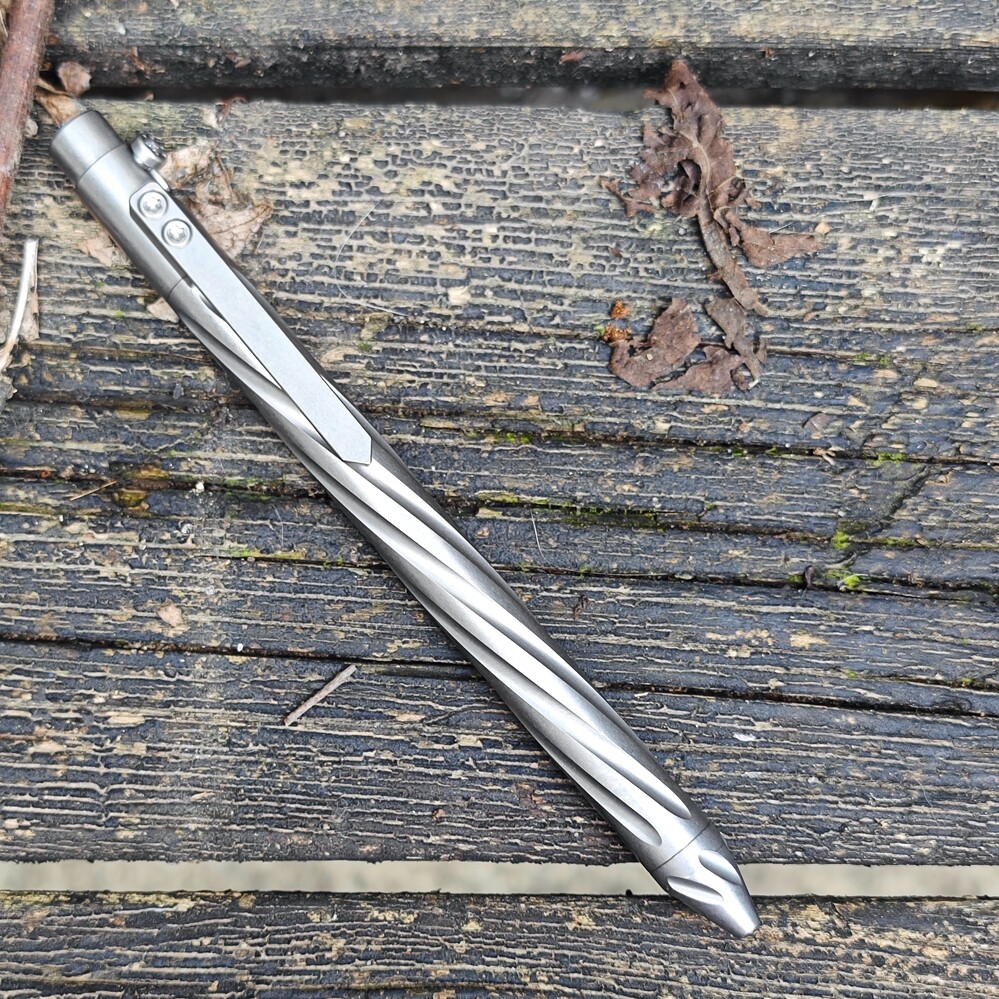 EDC Titanium Alloy Mechanical Pocket Ballpoint Pen Signature Top Pen for Gift
