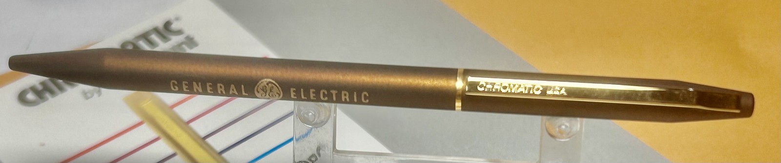 1986 Ritepoint CHROMATIC Standard Salesman Sample CR-732 GENERAL ELECTRIC Pen