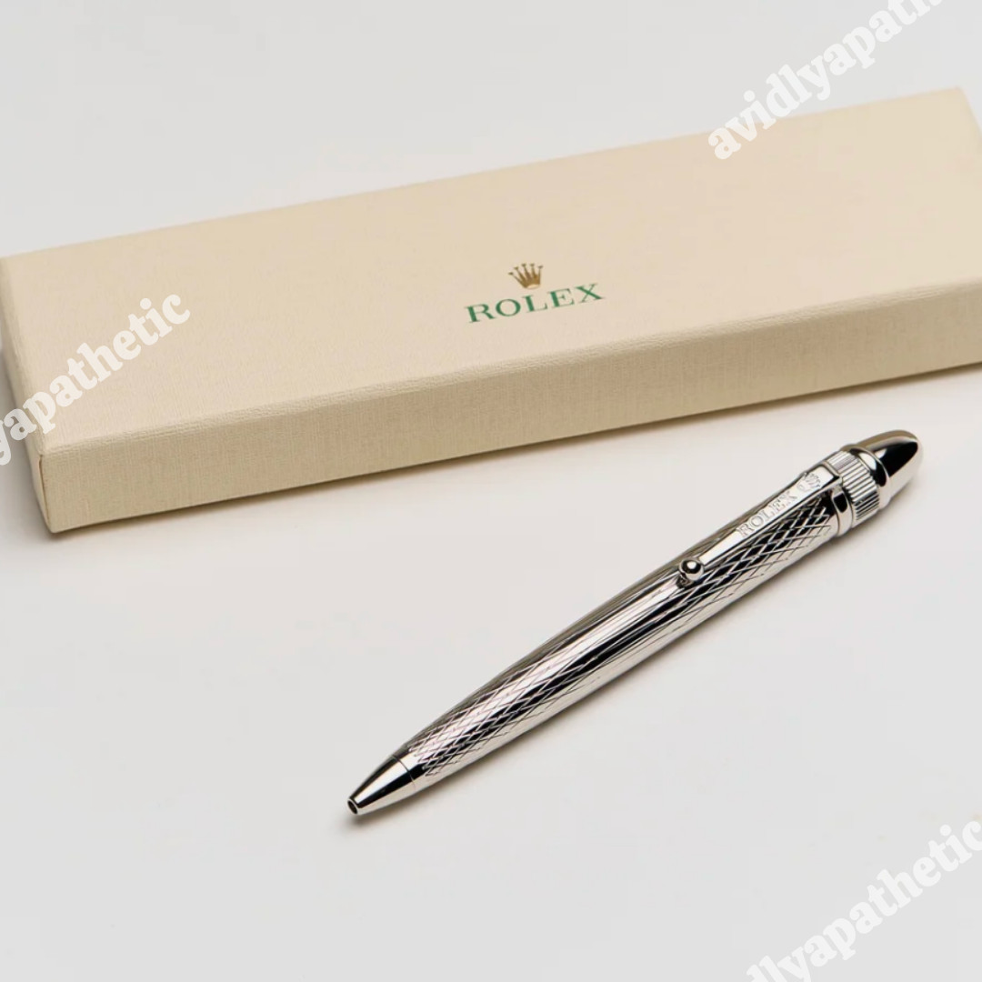 HOT Rolex Silver Diamond Style Palladium Finish Ballpoint Pen – New in Box