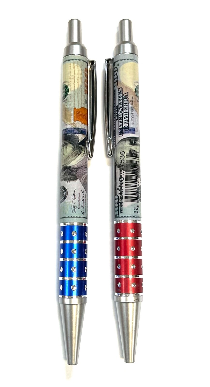 United States Of America $100 Bill Design Pens 6 pcs