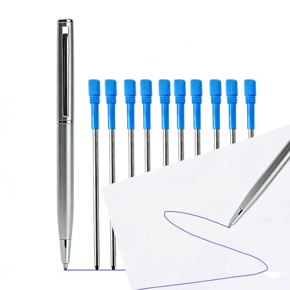 Mini Metal Twist-Activated Ballpoint Pen – Pocket-Sized 0.7mm Fine Black Ink