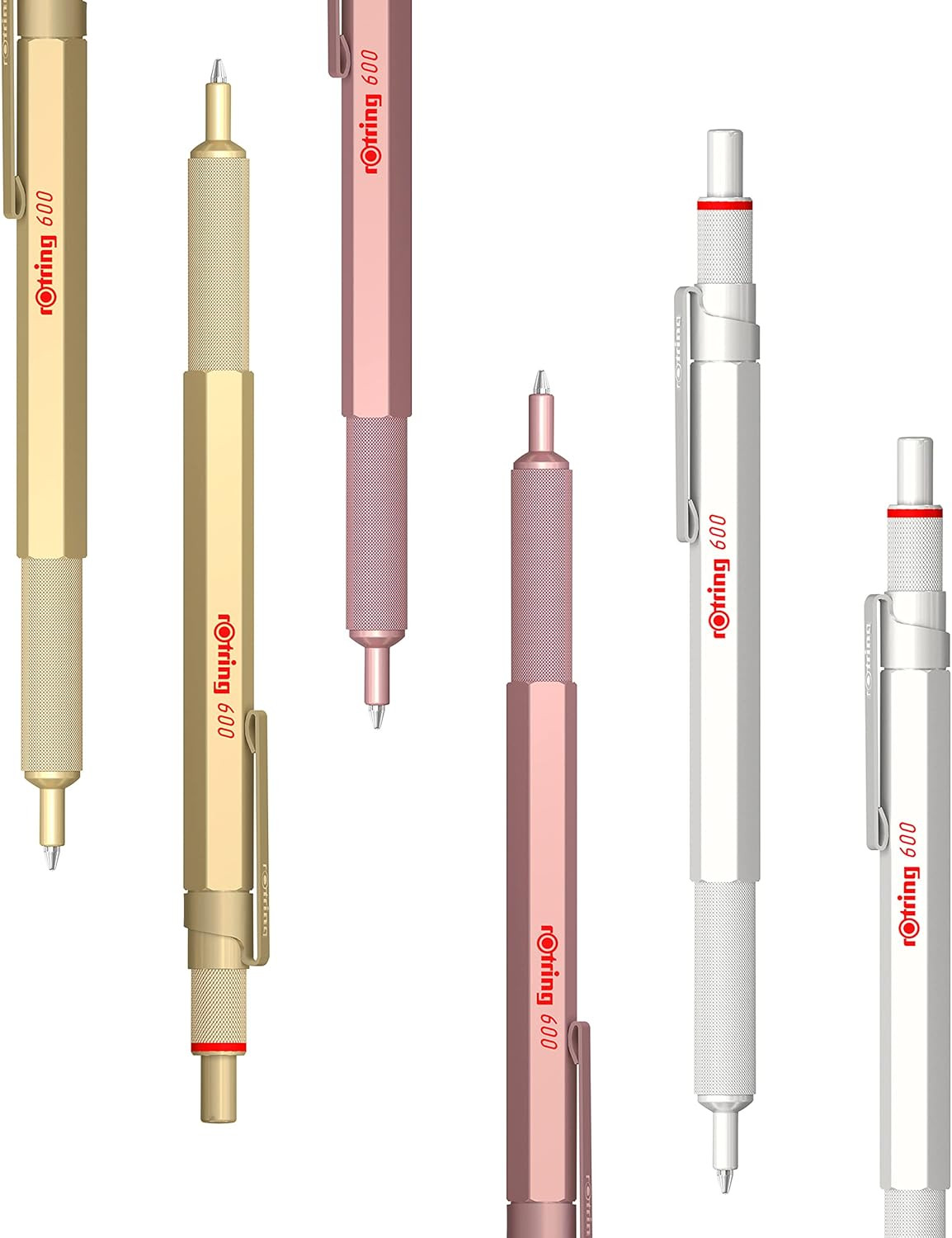 600 Metallic Ballpoint Pen, Medium point, Black Ink, Gold Barrel, Refillable, 1