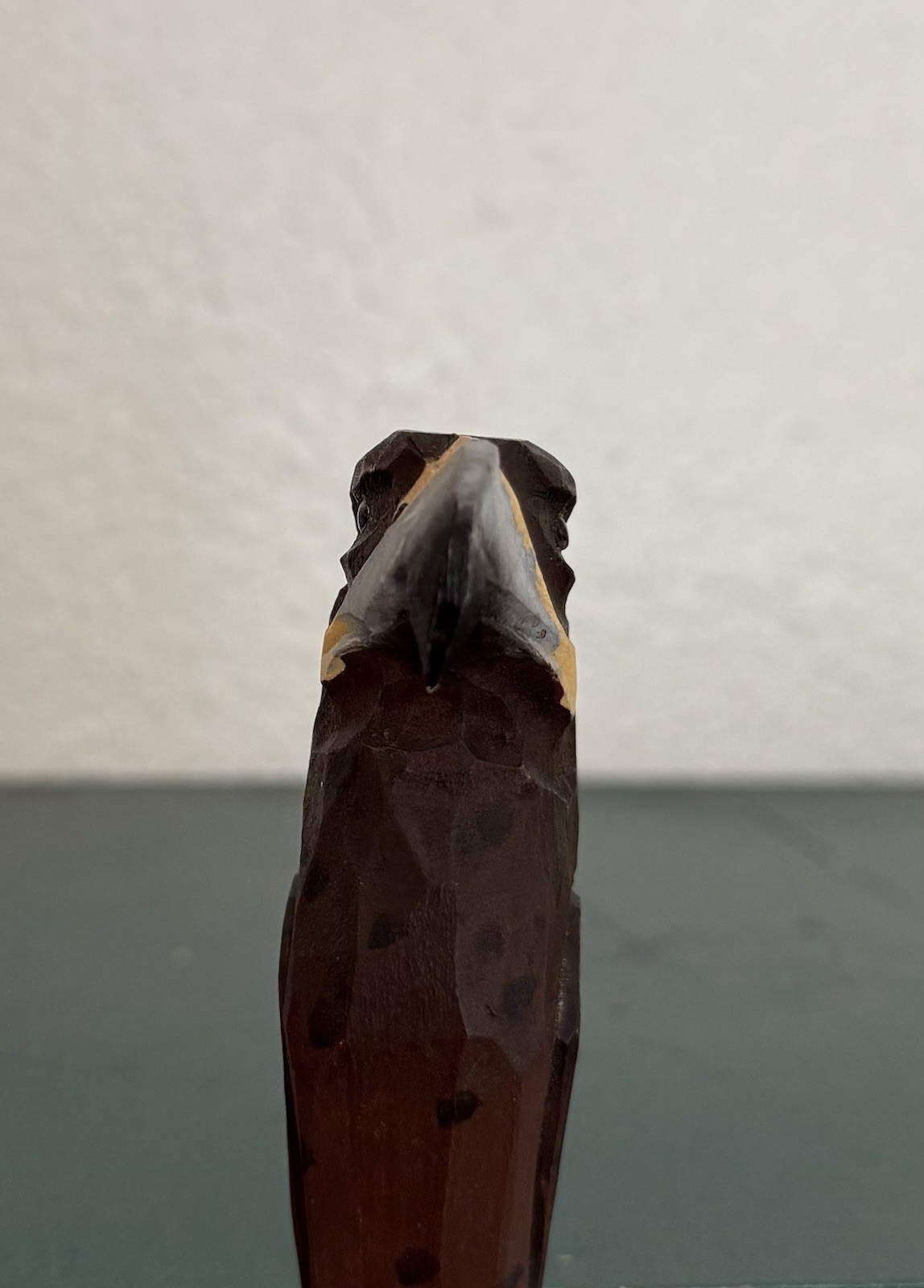 Brown Eagle Wood Carved and Painted Pen Mexico Playa Del Carmen Souvenir