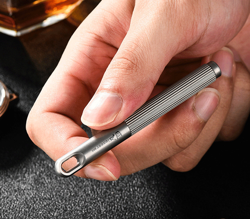 EDC Titanium Ballpoint Pen Signature Writing Pocket Pen Portable Keychain Pen