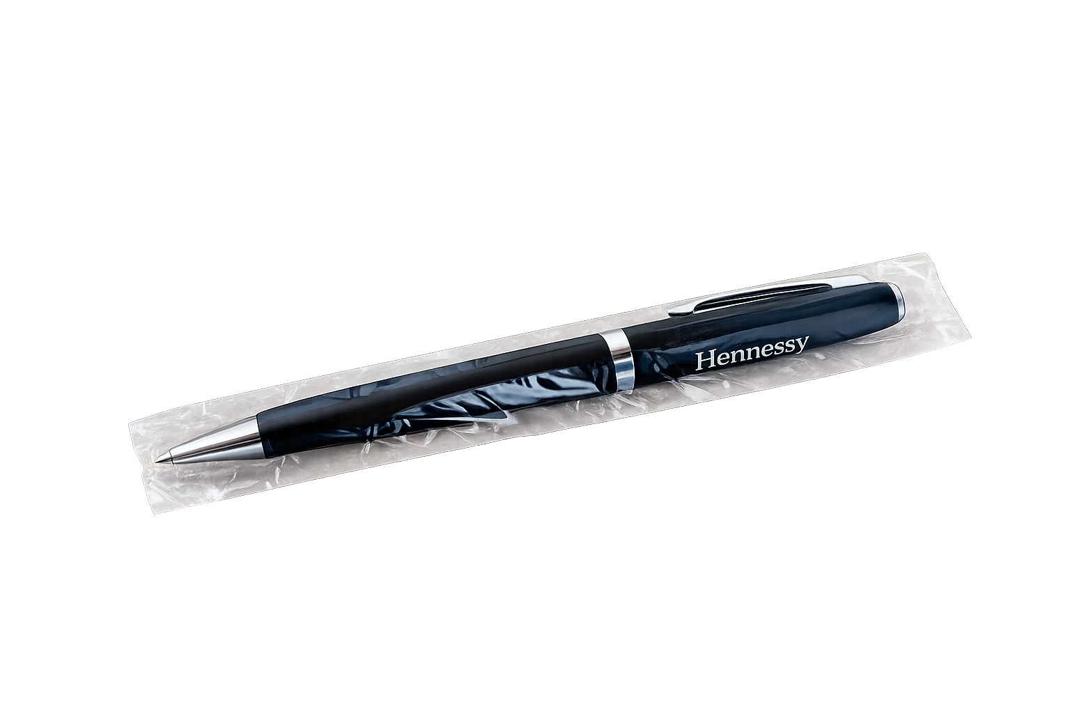 Hennessy Cognac Ballpoint Black Ink Pen – Black & Silver Collectible New Sealed