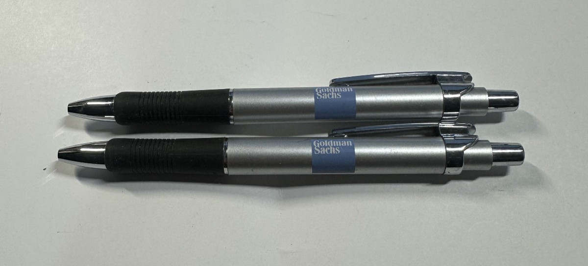Goldman Sachs NY Investment Banking Office Pen QTY (2), Ink is dried up.