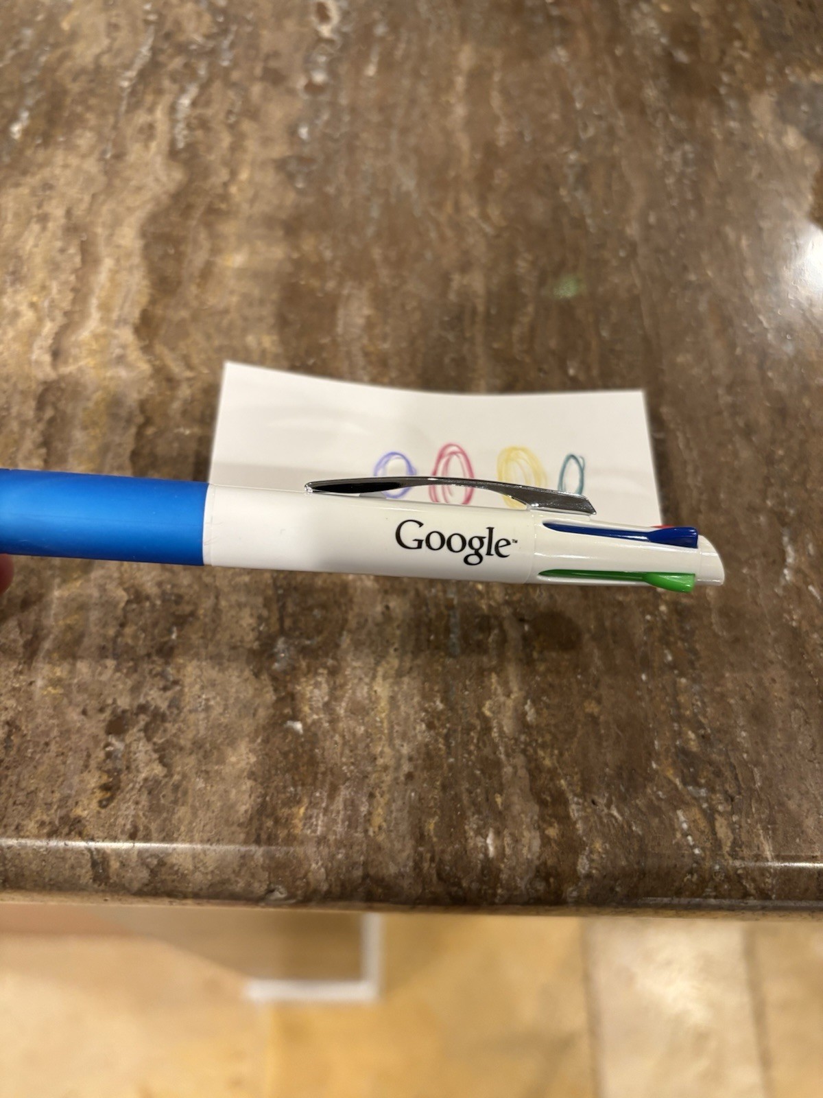 Google branded 4 color pen working!