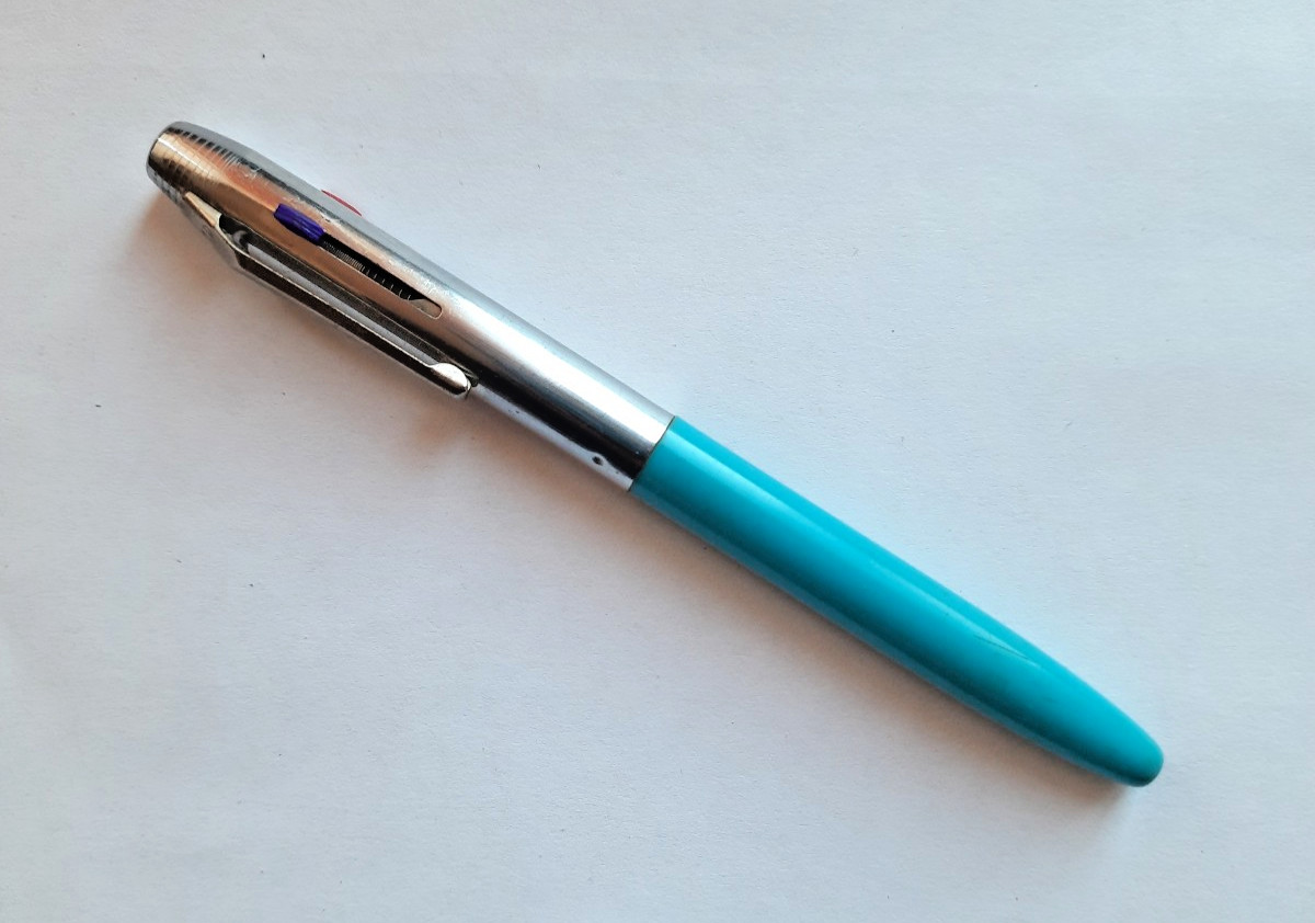 A vintage 3-color Soviet ballpoint pen from the 1970s.