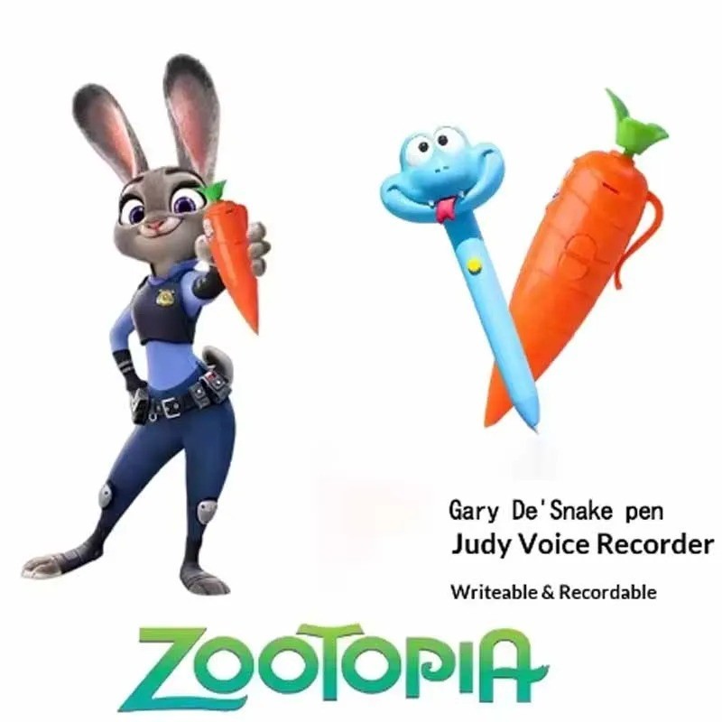 Zootopia 2 Carrot Recorder Pen | Judy & Nick Style for Kids | 60s Mini Recorder