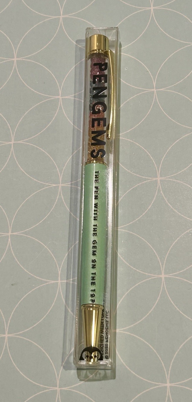NEW In Package PenGems Green & Gold Spring Lovely Pen Multicolor Gems