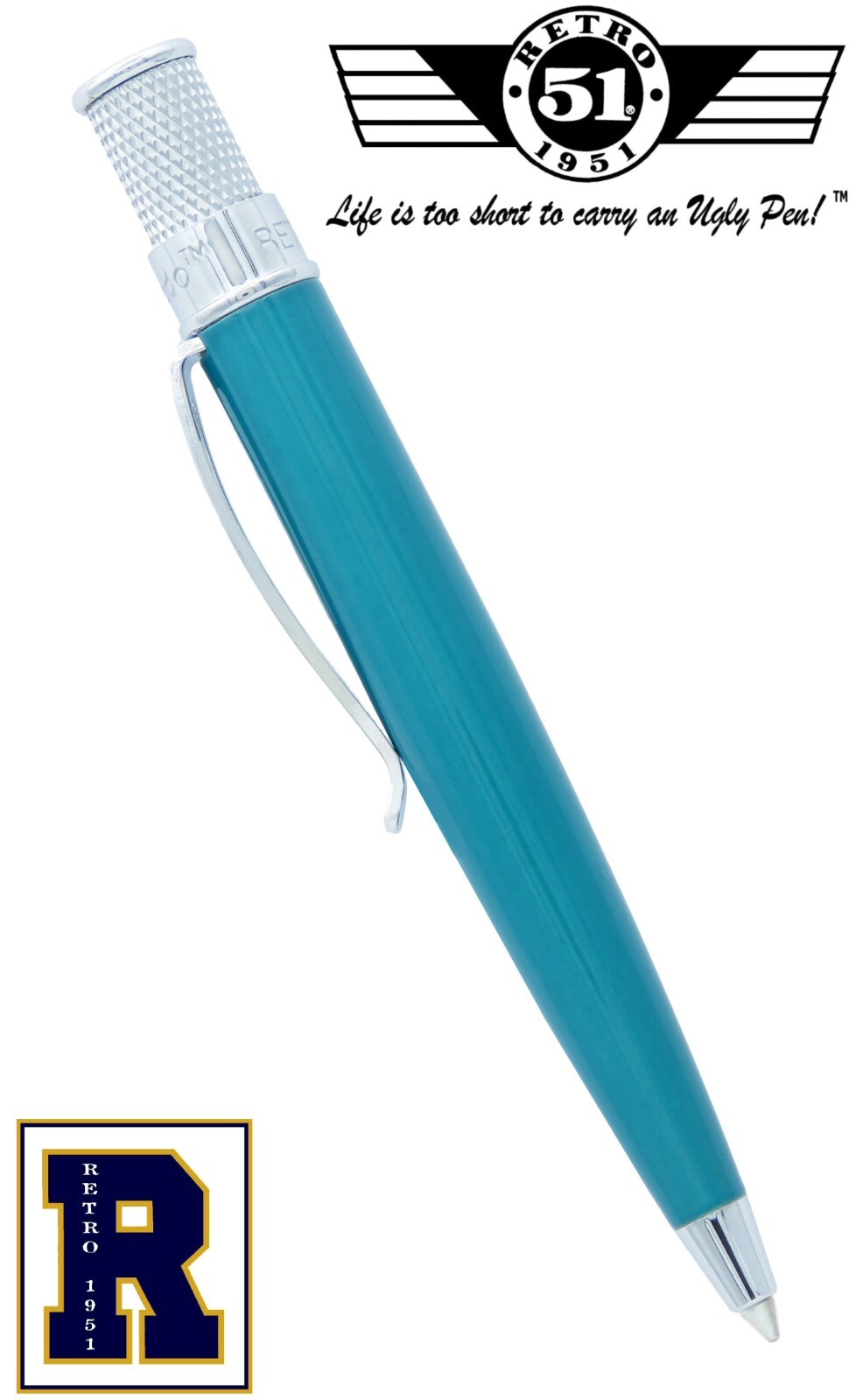 Retro 51 #EBP-2435PK / Turquoise Elite Series Twist Action Tornado Ballpoint