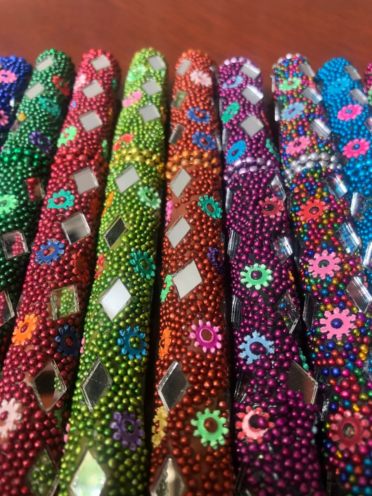 Indian Decorative Arts Set of PCS Decorative 5 inch Multi Color Pens.