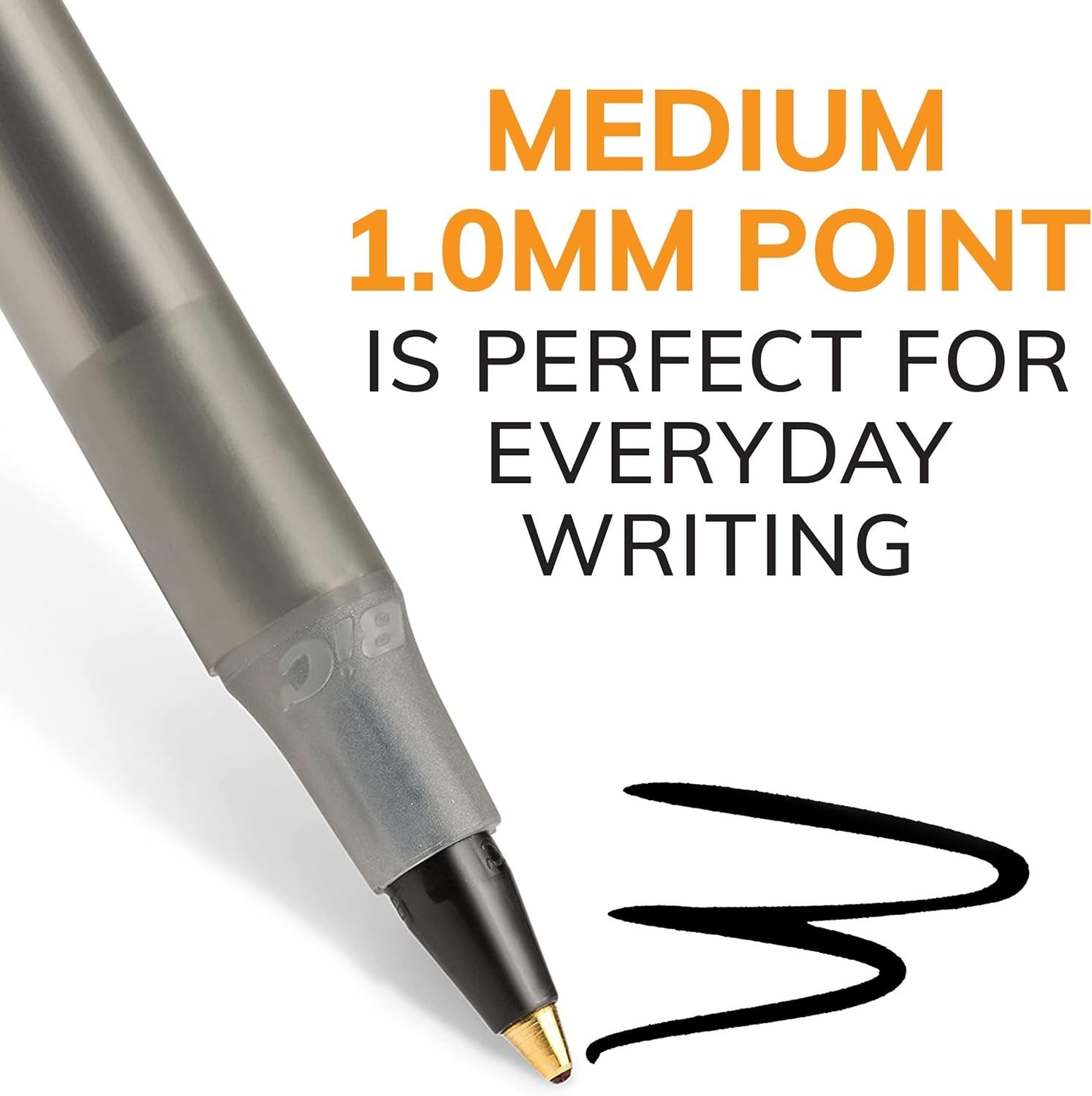 Pack of 10 Ballpoint Pen – Black Ink Ball Point Pens for Office Writing School