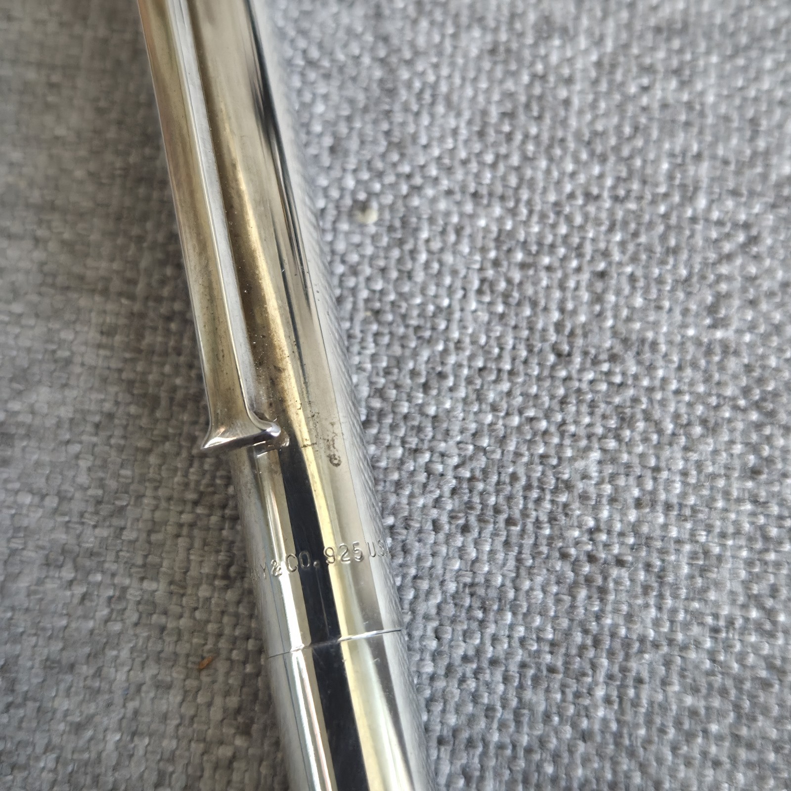 Vintage Tiffany & Co Sterling Silver Ballpoint Pen 925 USA T Clip Inscribed