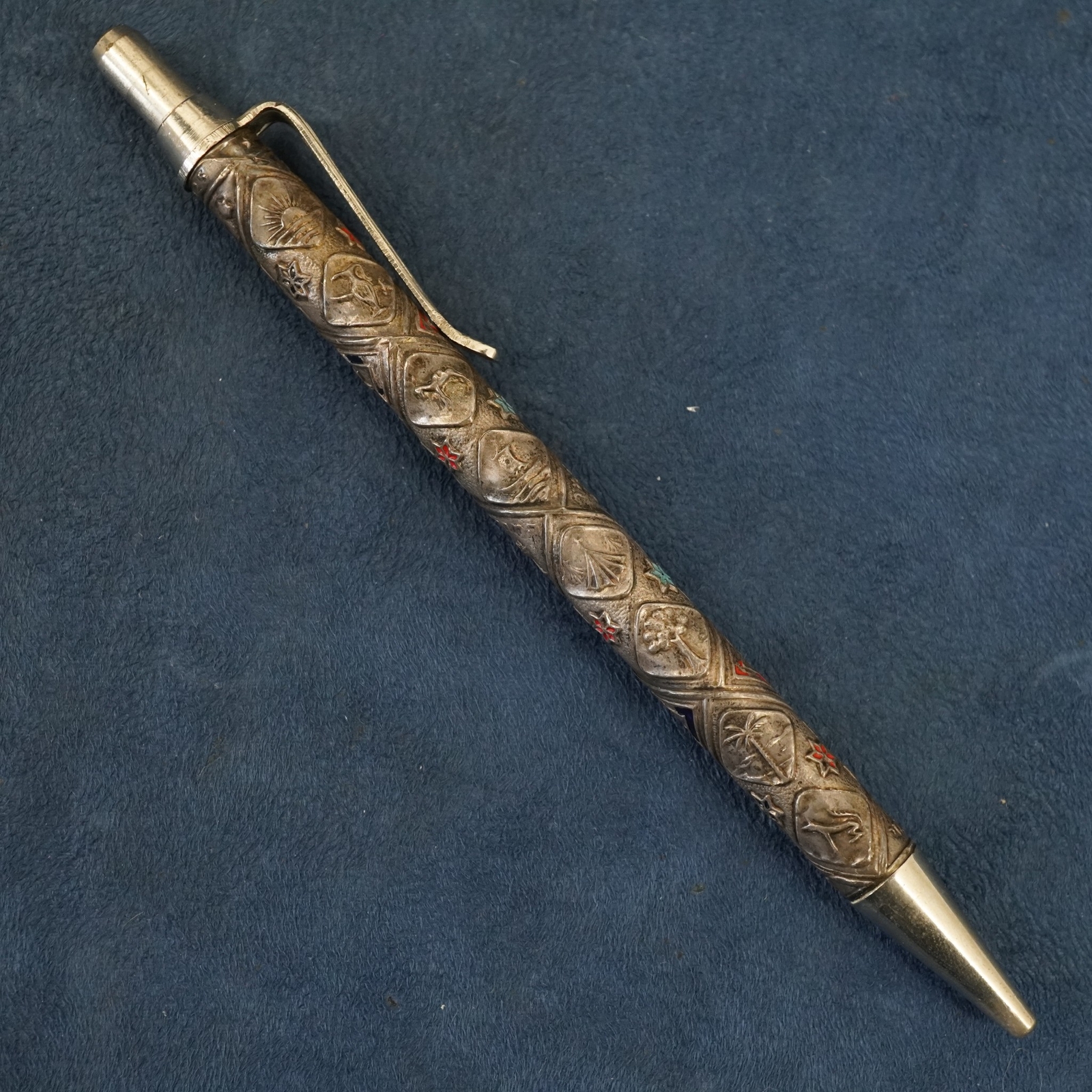 Sterling Silver & Enamel 12 Tribes of Israel Pen, Needs Cartridge – Free Ship US