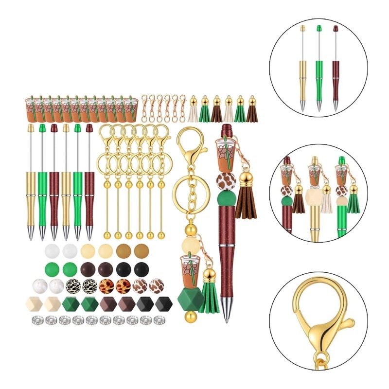 86Pcs DIY Bead Ballpoint Pen Set, for Kid Adult Christmas Gift