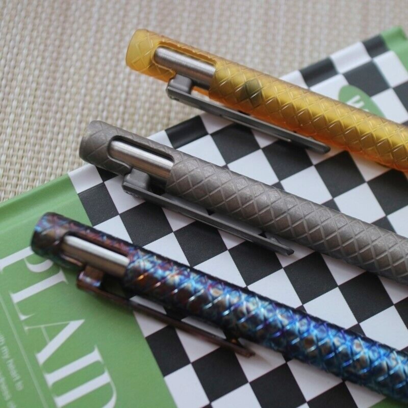 New EDC Titanium Alloy + POM / PEEK / PEI Pocket Pen Ballpoint Signature Gel Pen