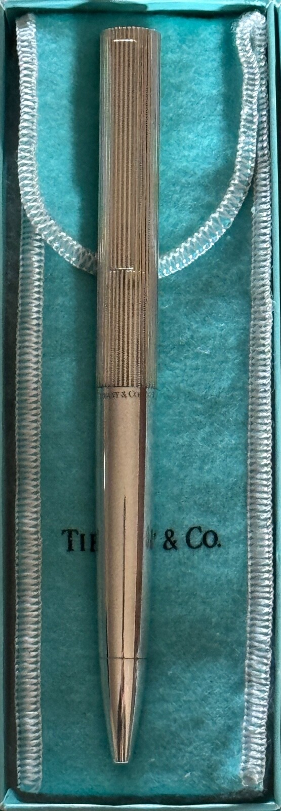 Tiffany & Co. Pen Coin Edge Ballpoint Pen Sterling Silver 925 Germany