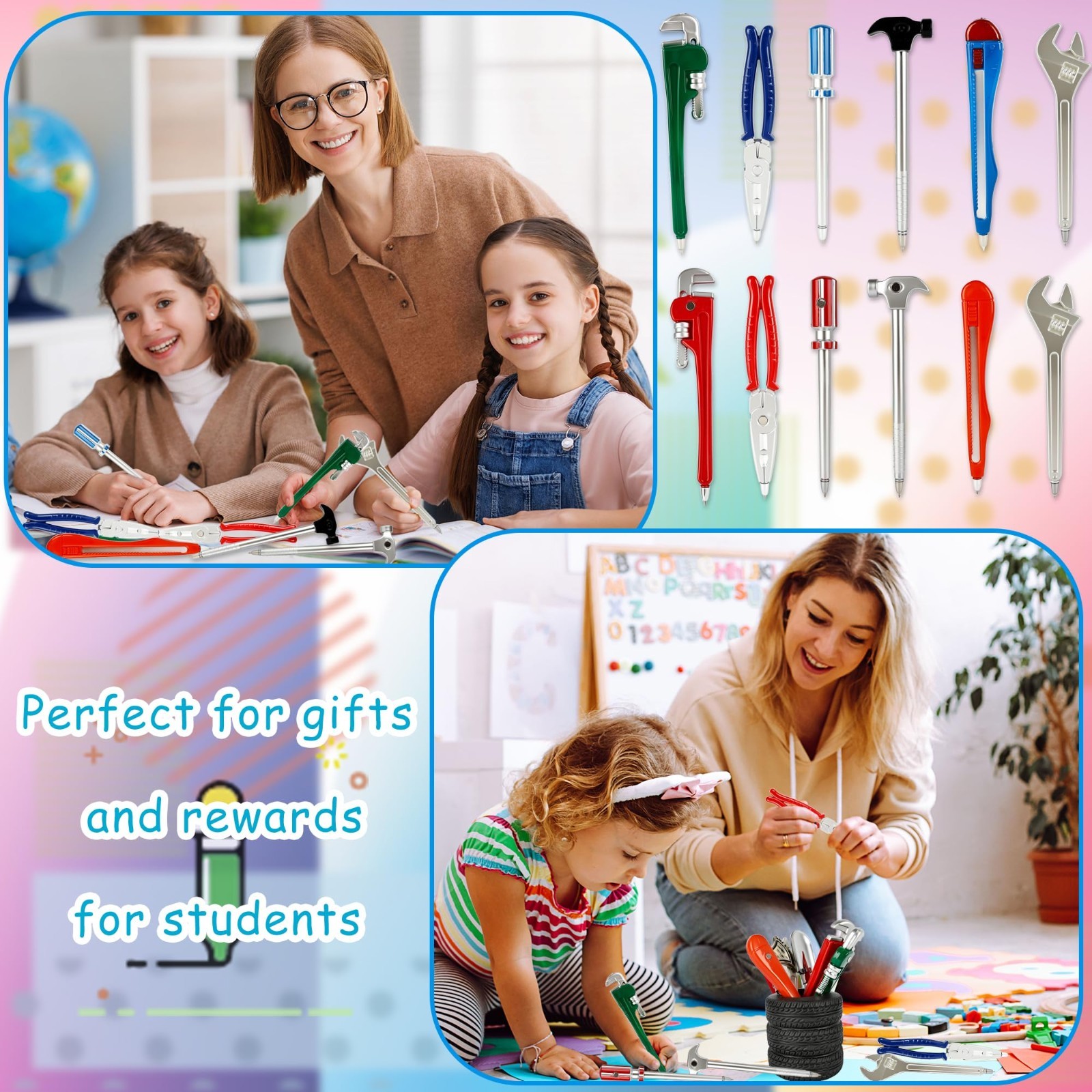 36 Pcs Fun Tool Ballpoint Pens – Novelty Hardware Design for School & Office Sup