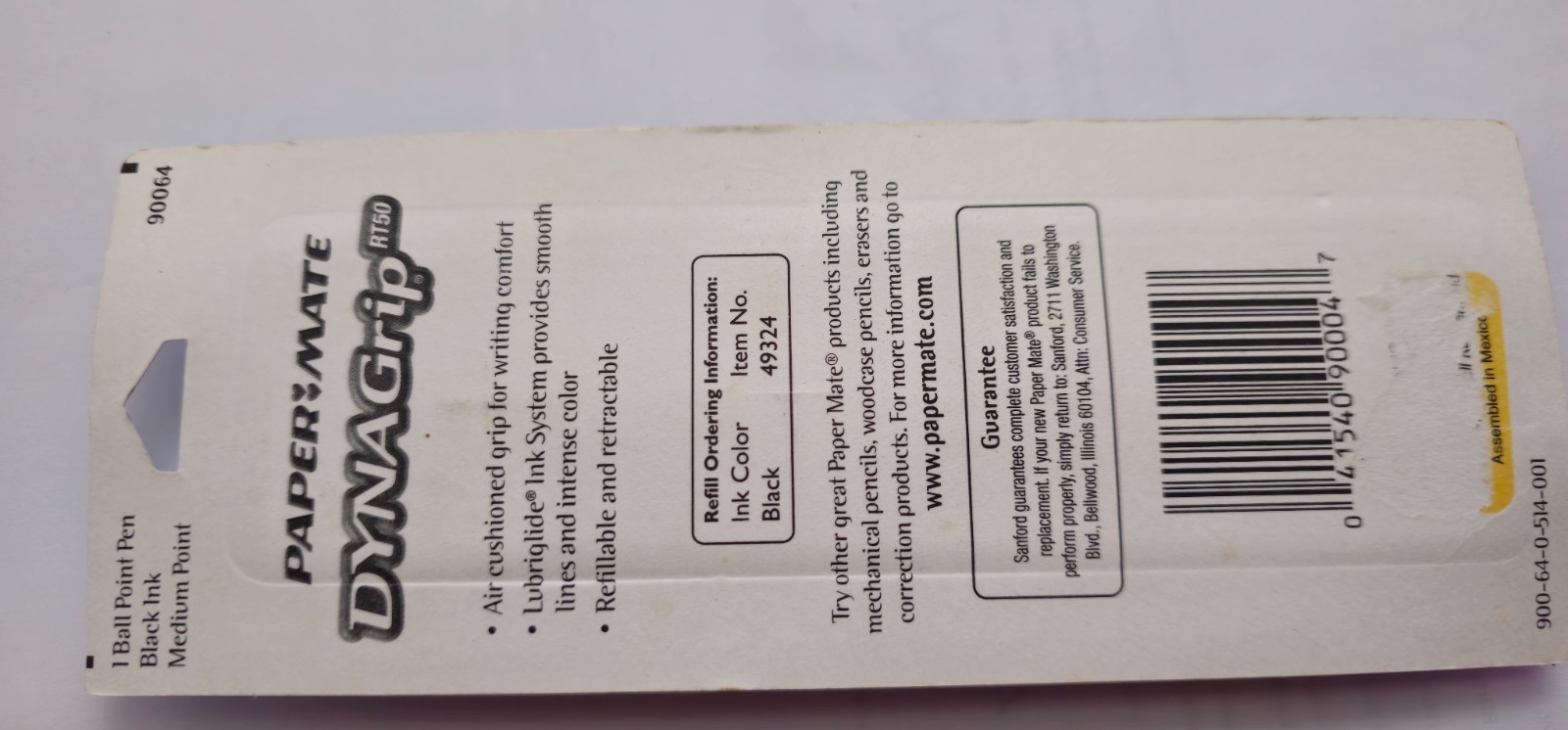 Vintage Paper Mate RT50 Stainless Steel Retractable Ink Pen