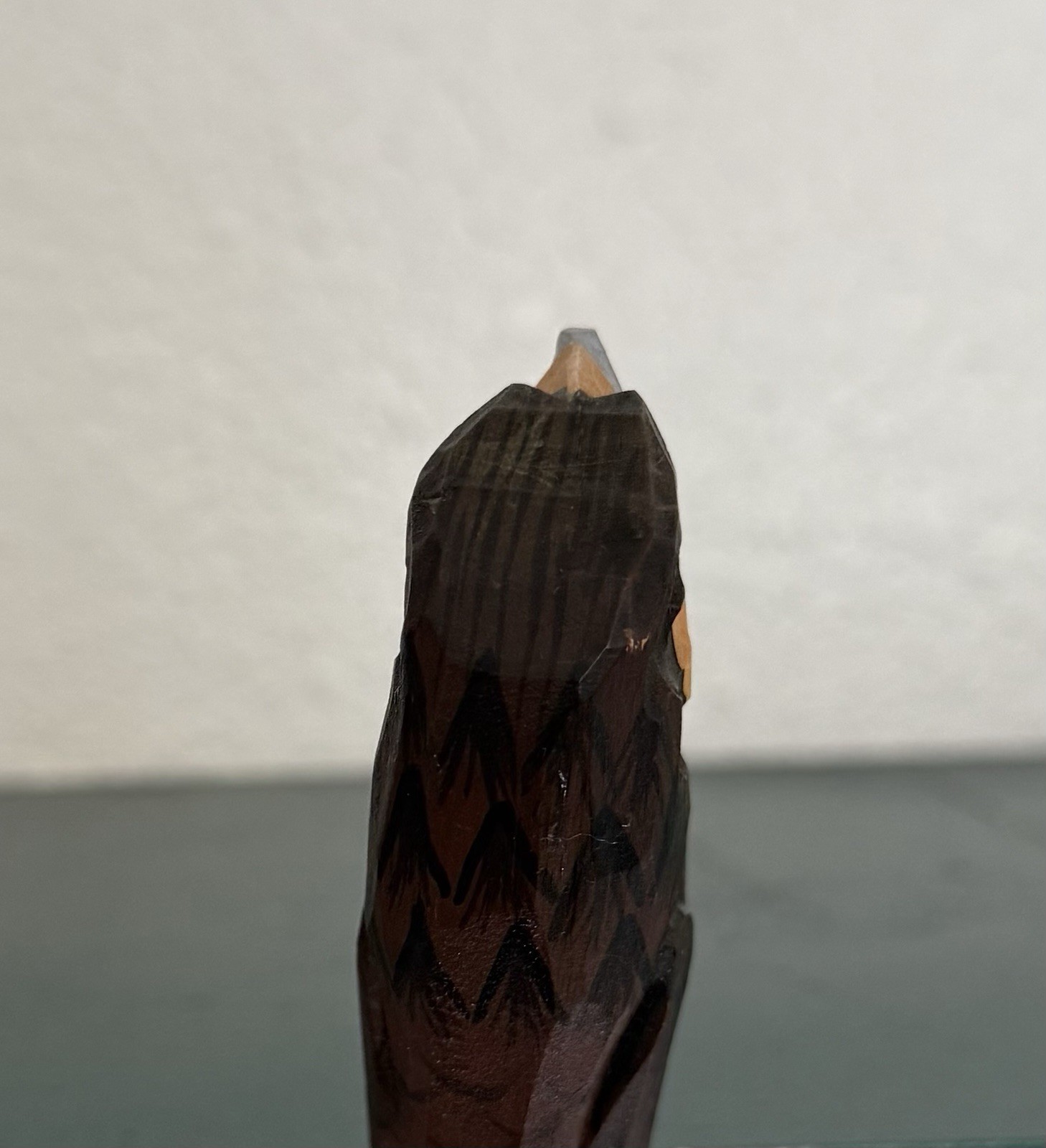 Brown Eagle Wood Carved and Painted Pen Mexico Playa Del Carmen Souvenir