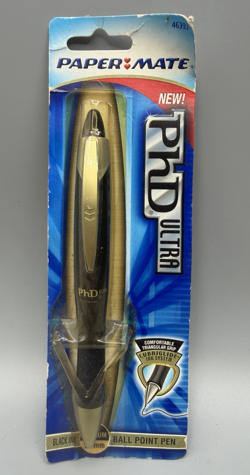 Paper Mate PhD Ultra Black Ink Black Ball Point Pen 1.0mm Medium 2002