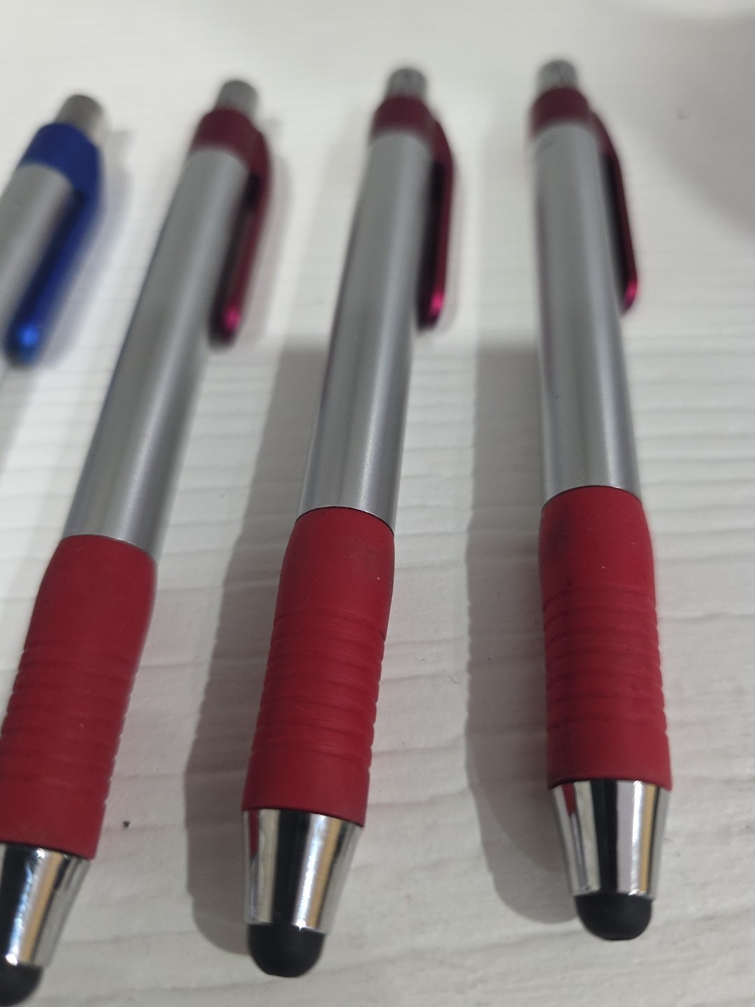 8x Monteverde S103 Ballpoint Pen With Front Stylus Rubber Grip Metal Barrel