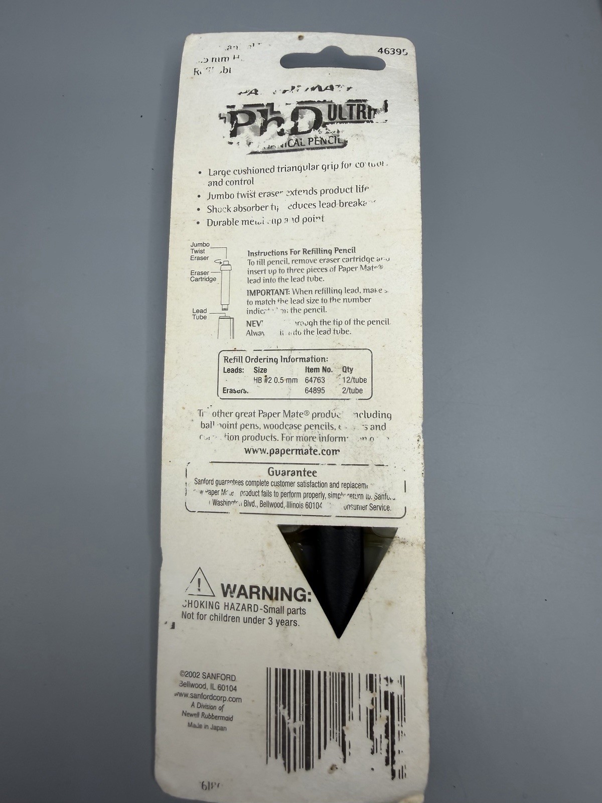 Paper Mate PhD Ultra Black Ink Black Ball Point Pen 1.0mm Medium 2002