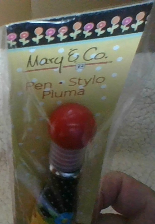 Mary & Co Bubble Pen NEW Engelbreit Whimsical Teacup Cherries Fun Polka Dot WOW