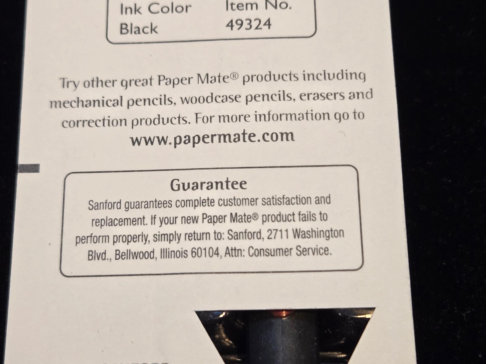 PAPER MATE PhD ULTRA BALL POINT PEN, RED, LUBRIGLIDE; JAPAN; NOS