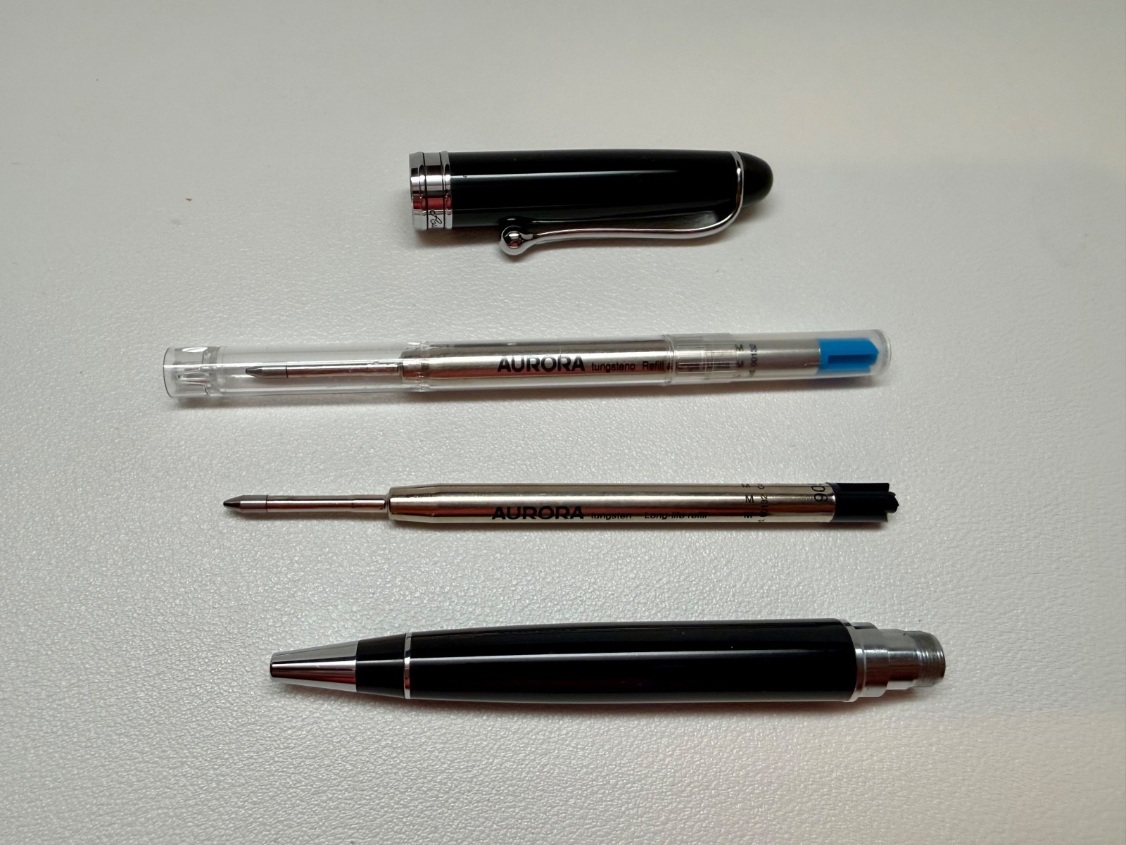 Aurora Ballpoint Pen – Black Resin – Made in Italy – New Genuine Aurora Refill