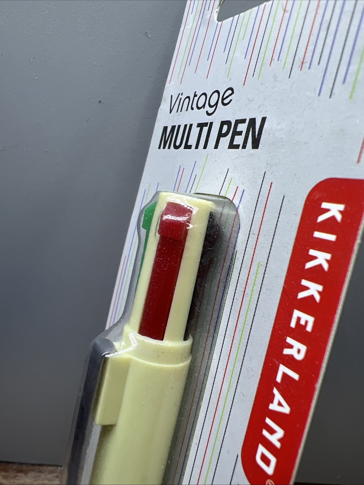 Kikkerland Vintage Multi Pen Clicker 4 Colors Red Green Blue Black New