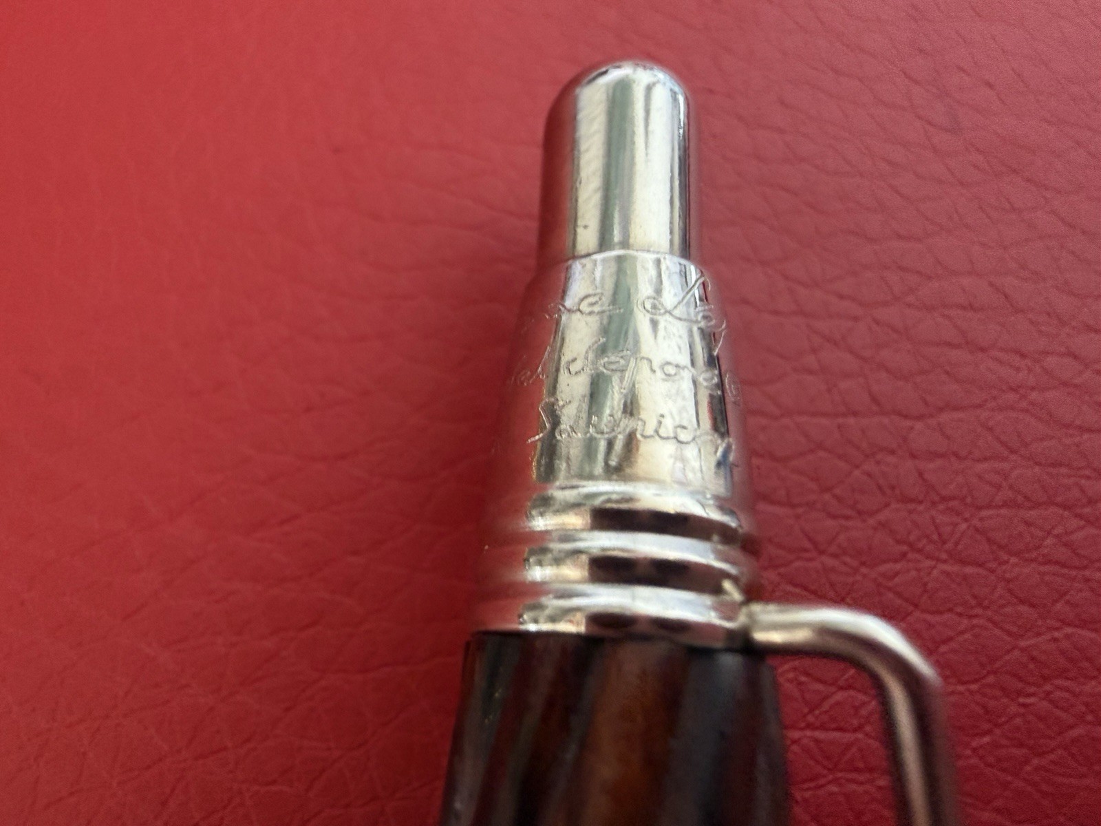 JEAN PIERRE LEPINE Vintage 1997 Indigo Wood Turned Spiral Spher Pen