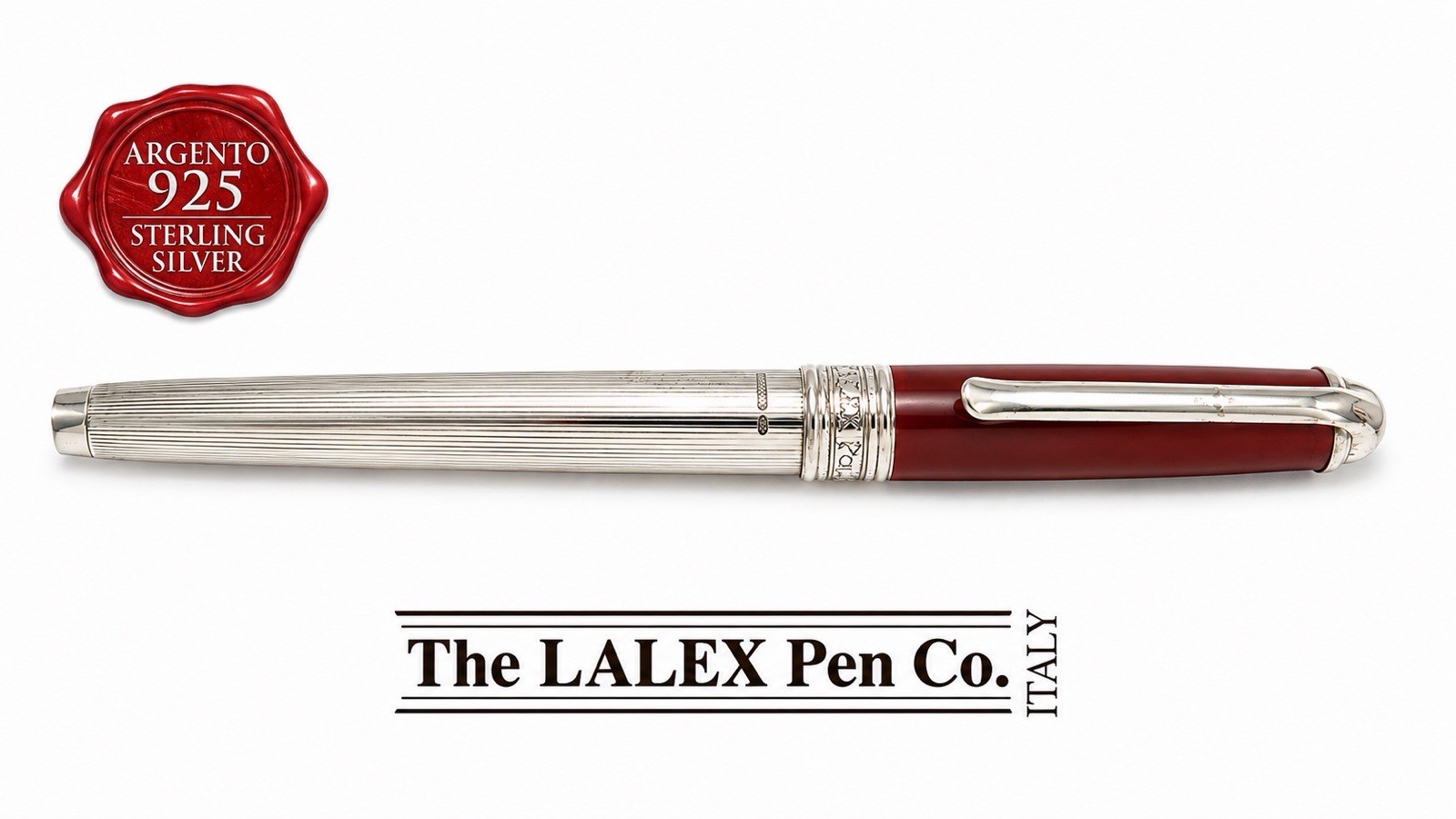 LALEX PEN CO. Solid Silver 925 Fountain Pen With Box Guarantee Vintage ’80