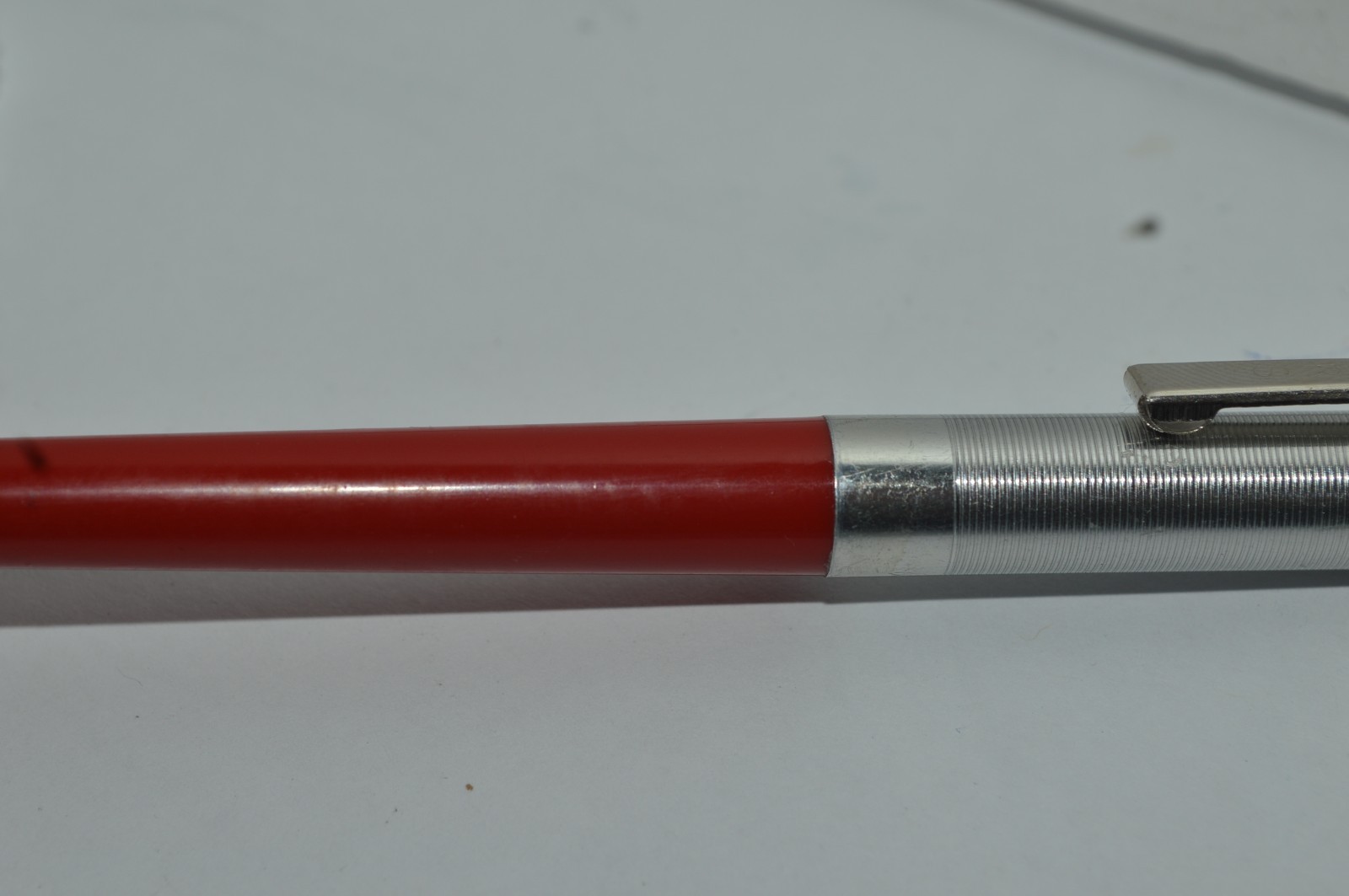 BANKERS Ballpoint Pen Red Plastic Barrel Metal Cap Made In USA Circa 1970s