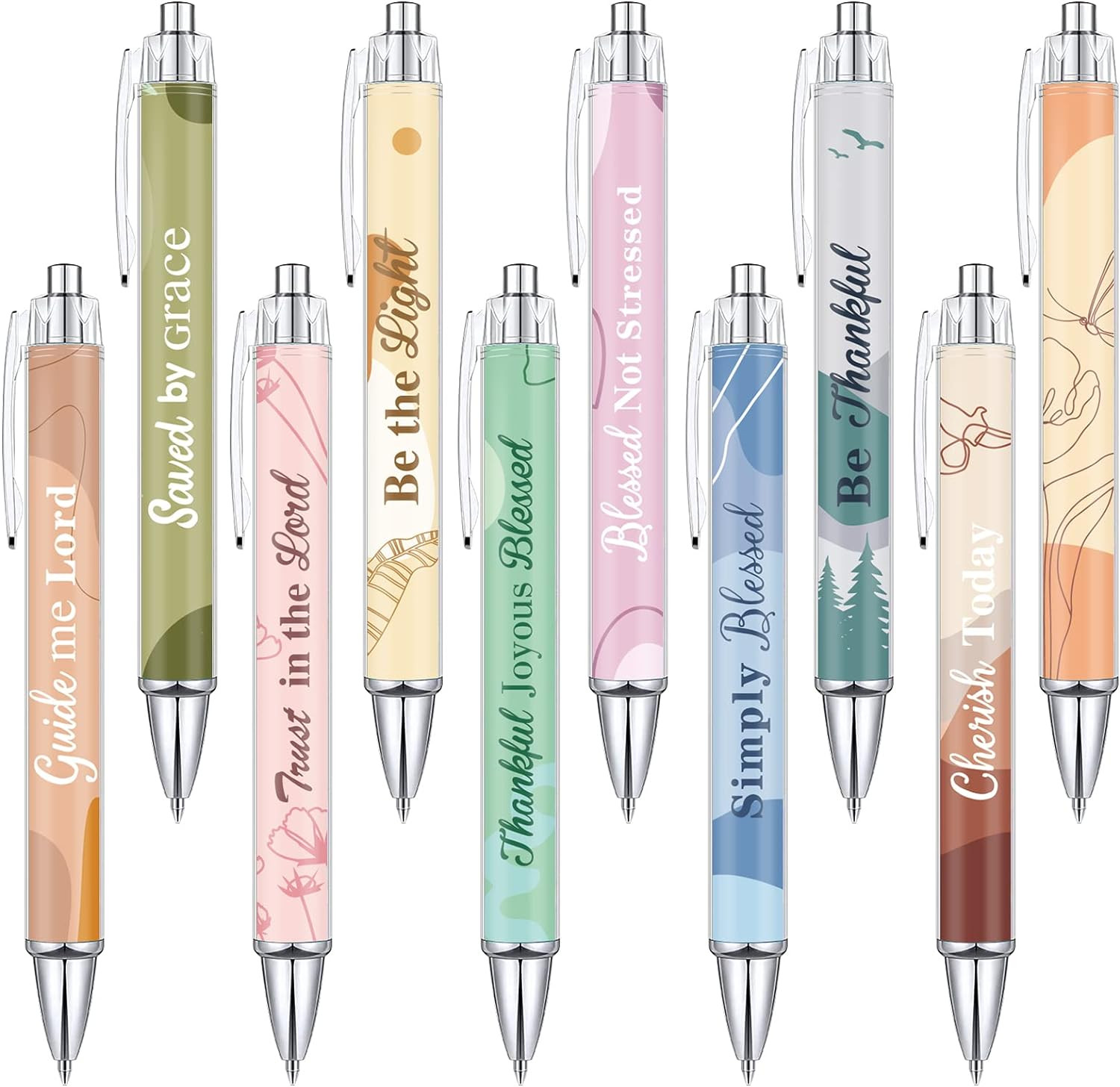 Tinlade 10 Pcs Christian Pens for Women Religious Ink Pens Easter Gifts Inspirat
