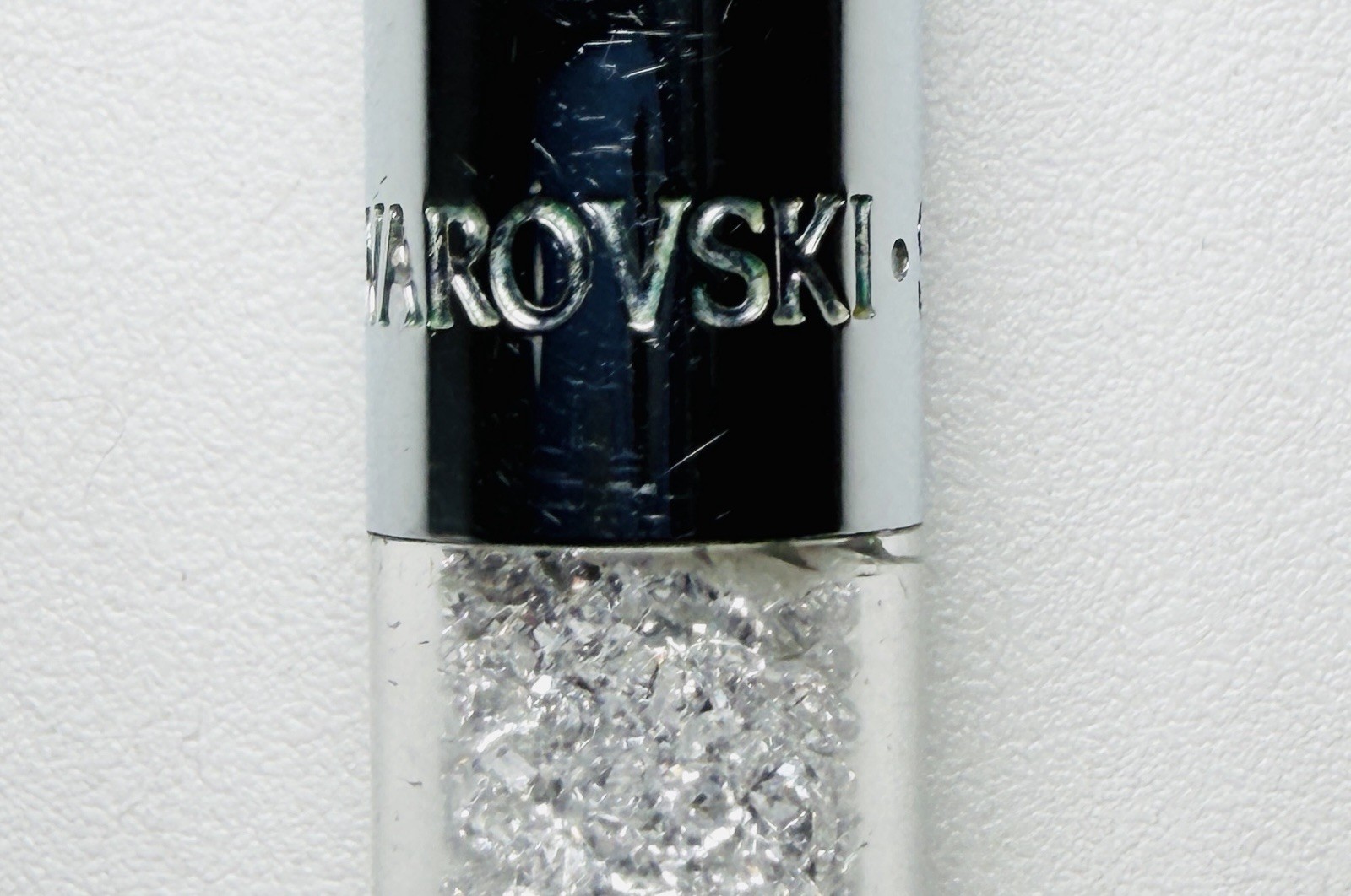 Swarovski Clear White Crystal Crystalline Stardust Silver Pen Black Ink
