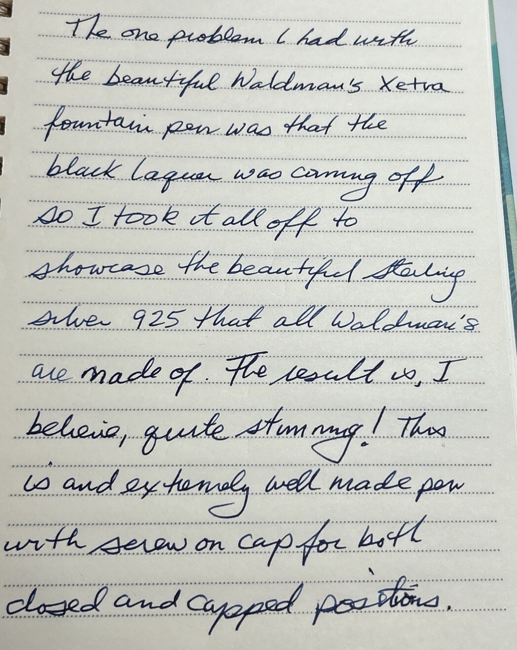 Waldmann Xetra Sterling Silver 925 Fountain Pen