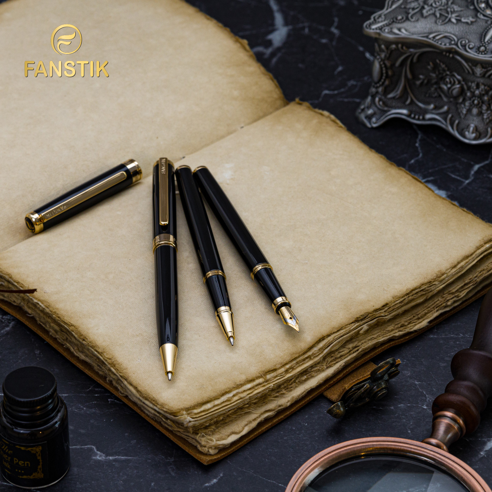 Luxury Rollerball pens (MADE IN USA) Fancy Pen, Real 24K Gold Plating, Best Gift