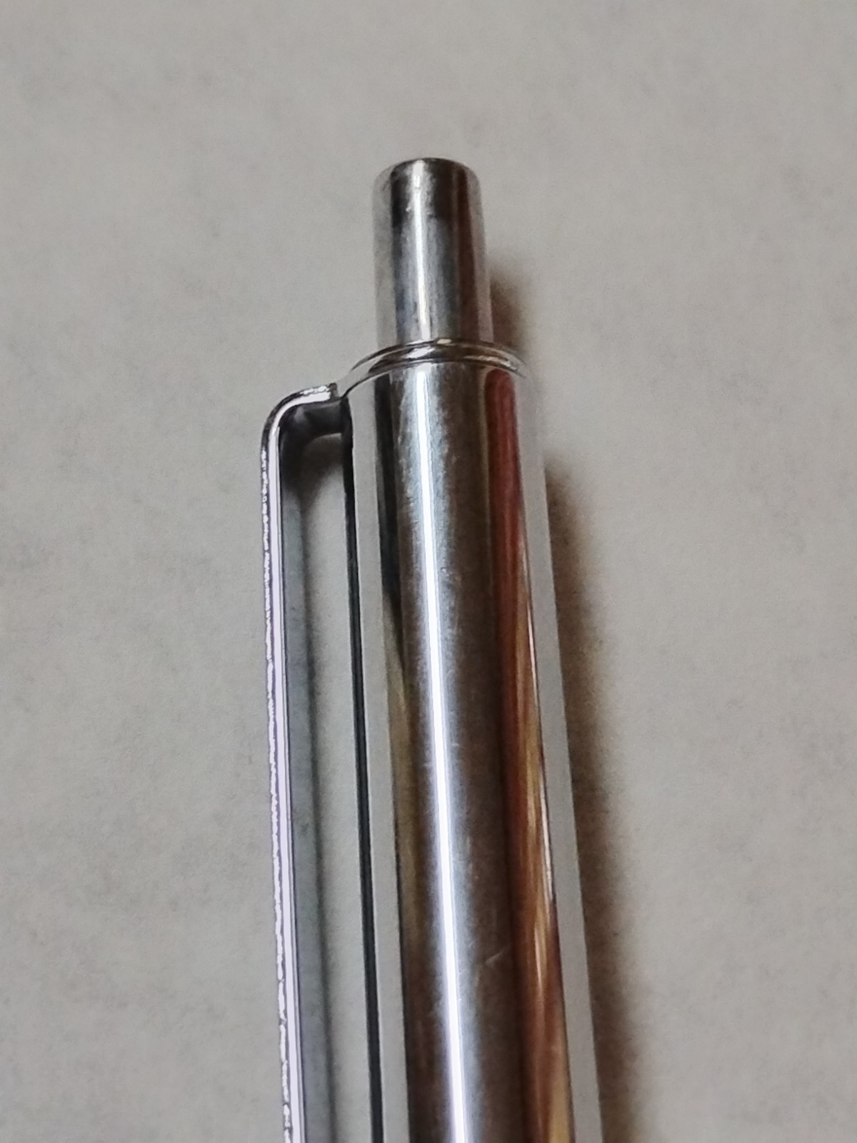 Vintage PAPER MATE Profile Slim Grip Ballpoint Pen All Chrome Made In Mexico #C6
