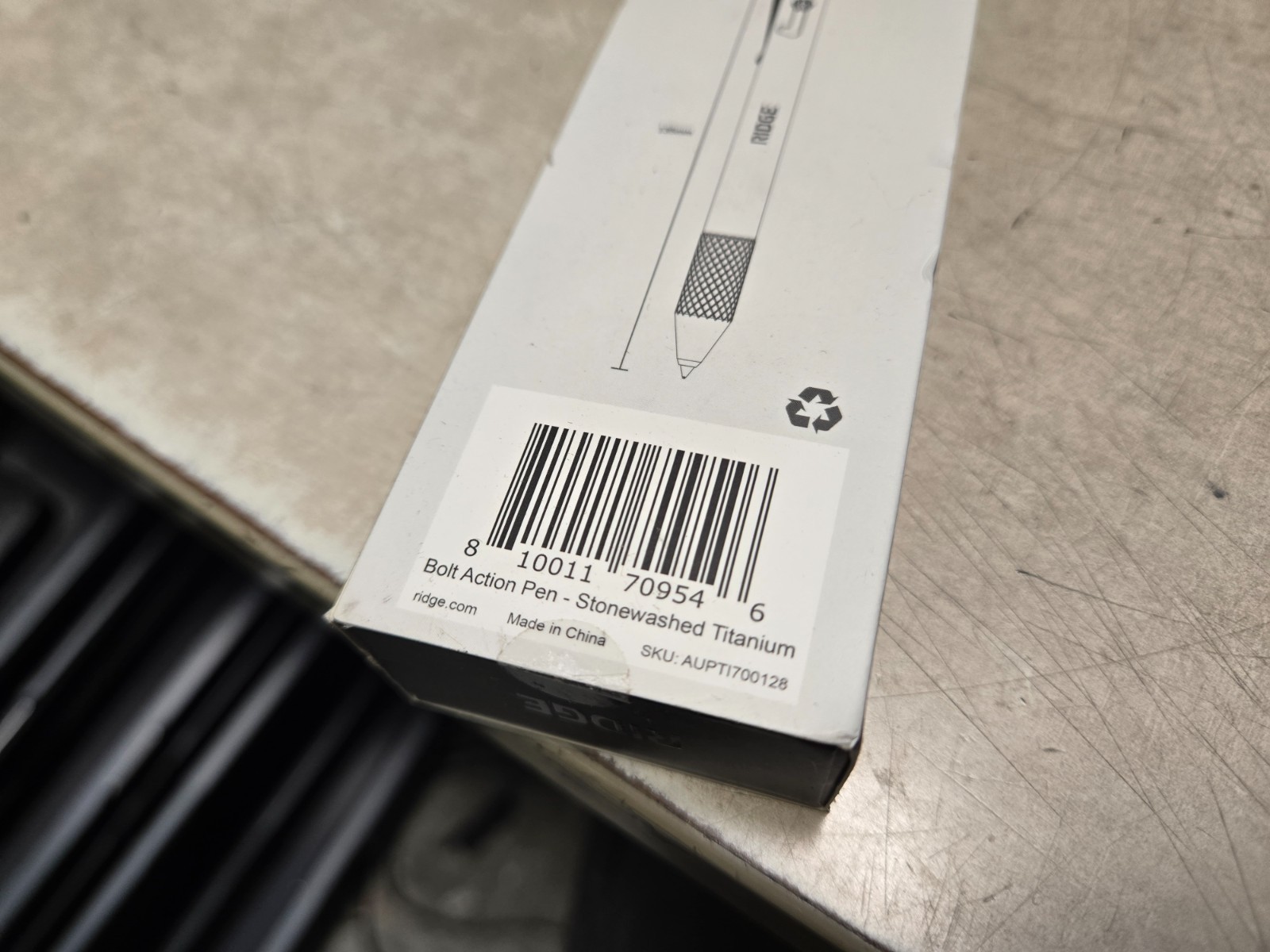 Ridge Bolt Action Pen Stonewashed Titanium Still factory sealed!