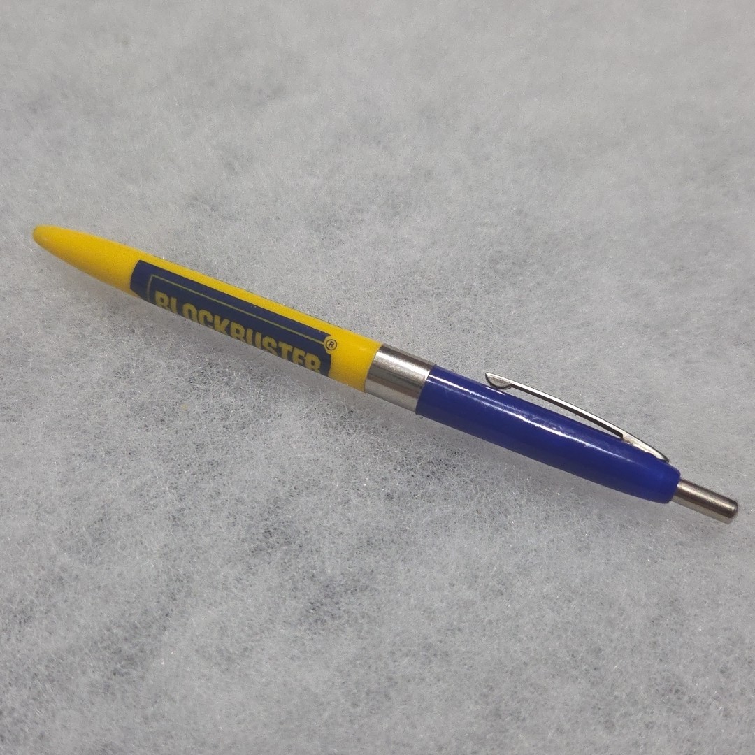 Retired Yellow And Blue Blockbuster Video Store Pen (Needs Ink)