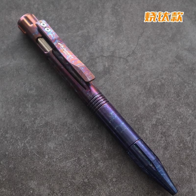 1PC Titanium Ballpoint Pen EDC Pocket Pen Office Business Writing Signature Gift
